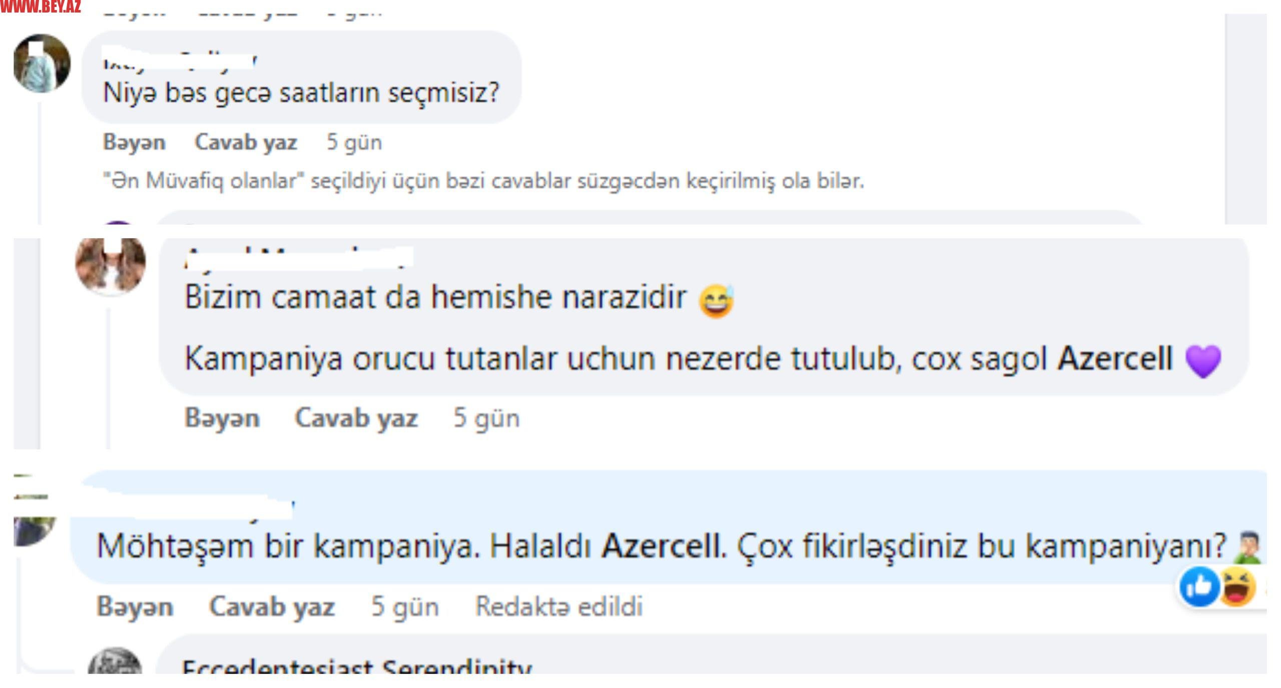 "Azercell"in Ramazan kampaniyası gülüş hədəfinə çevrildi